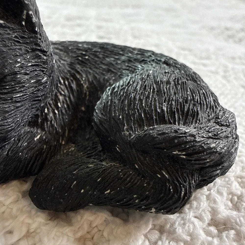 Vintage Sandicast Sleeping Black Cat‎ Approx 1.0x2.50